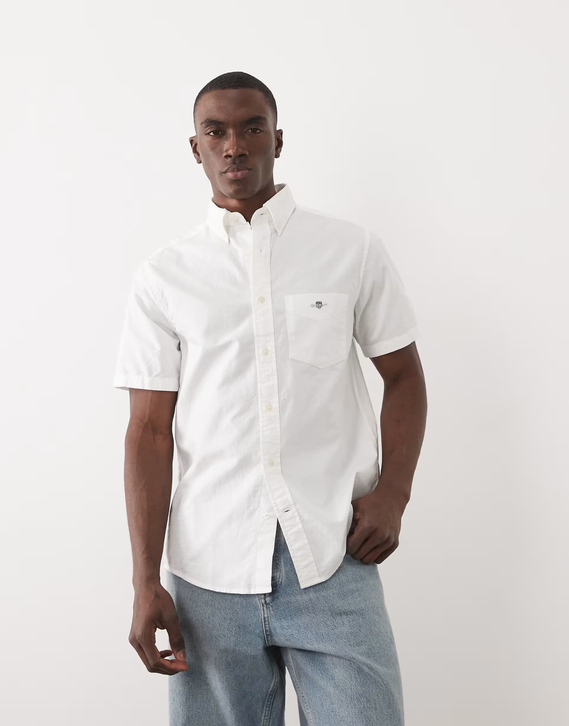 ASOS GANT Regular fit classic oxford shirt in white
