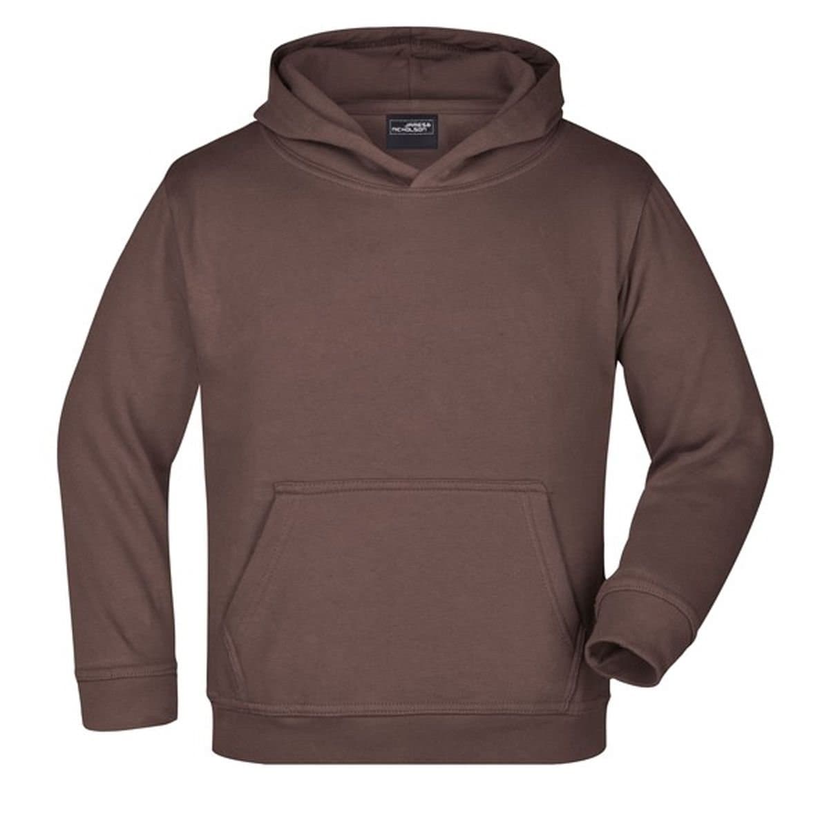 James and Nicholson James and Nicholson Men's Moisture Wicking Hoodie in Brown
