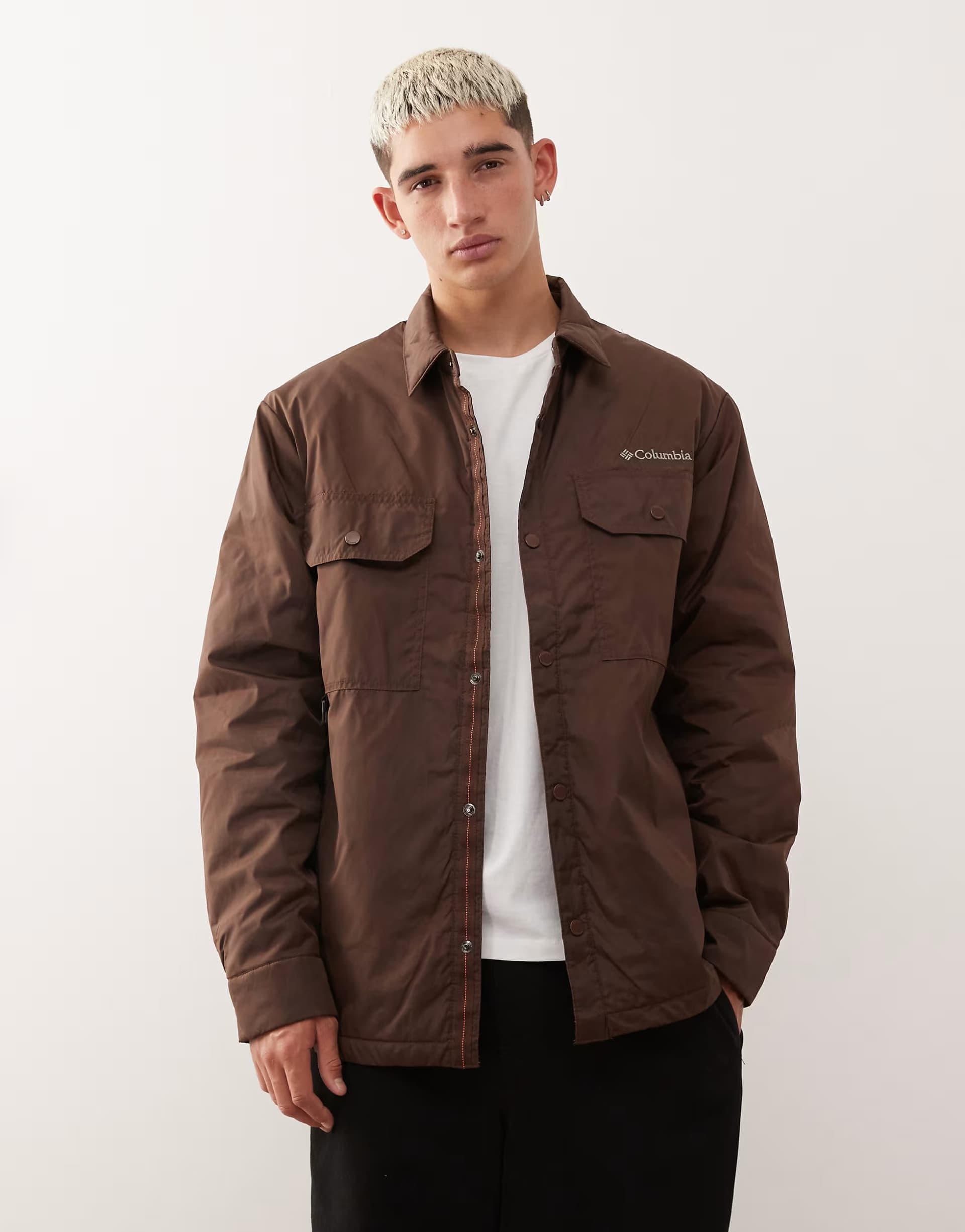 ASOS Columbia Landroamer shirt jacket in brown