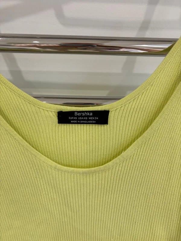 Bershka Bershka yellow knit mini dress
