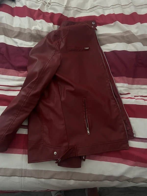 ASOS Red leather jacket