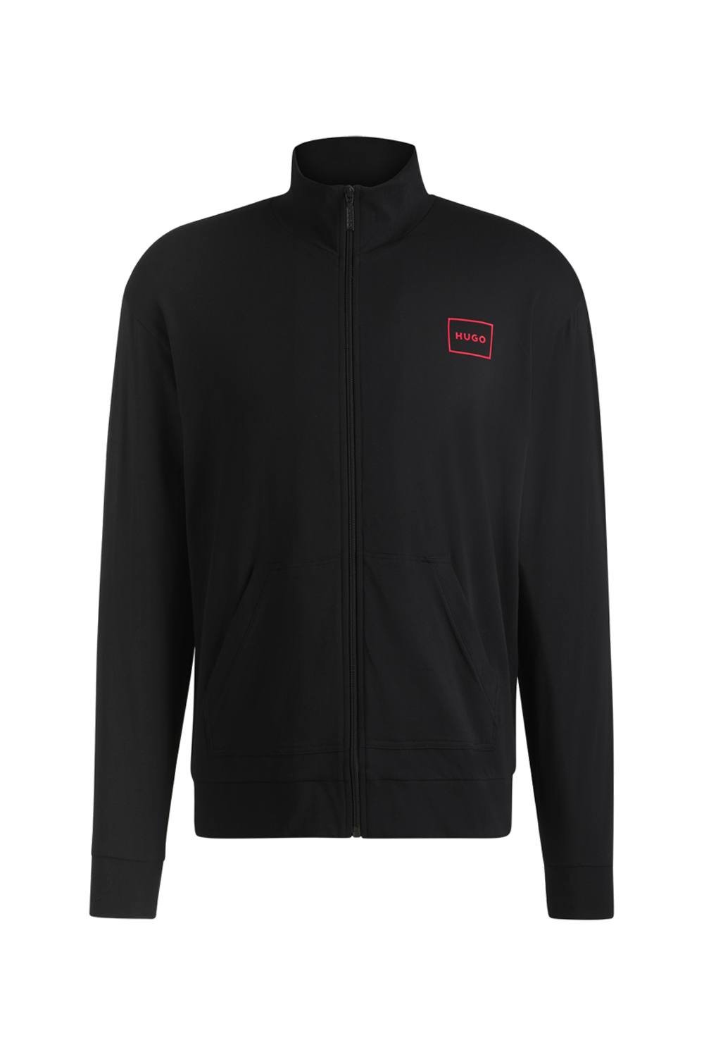HUGO Hugo Men's Laze Box Logo Full Zip Top Black - 2