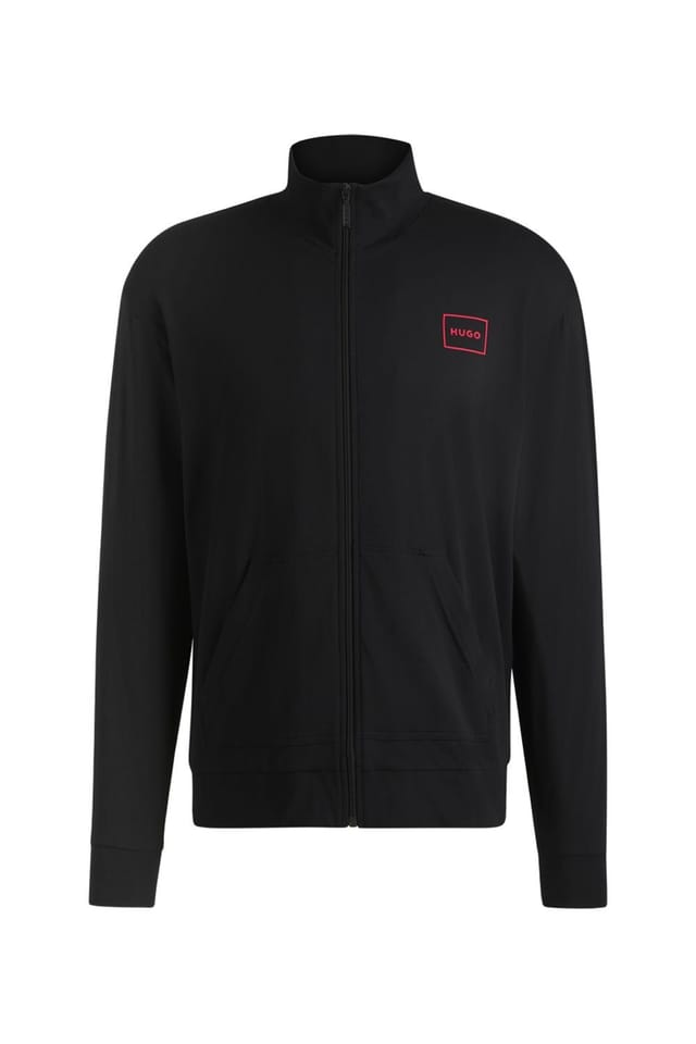 HUGO Hugo Men's Laze Box Logo Full Zip Top Black - 2
