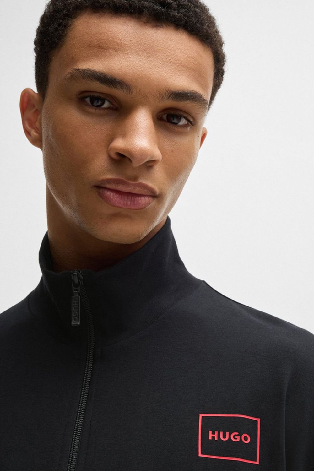 HUGO Hugo Men's Laze Box Logo Full Zip Top Black - 4