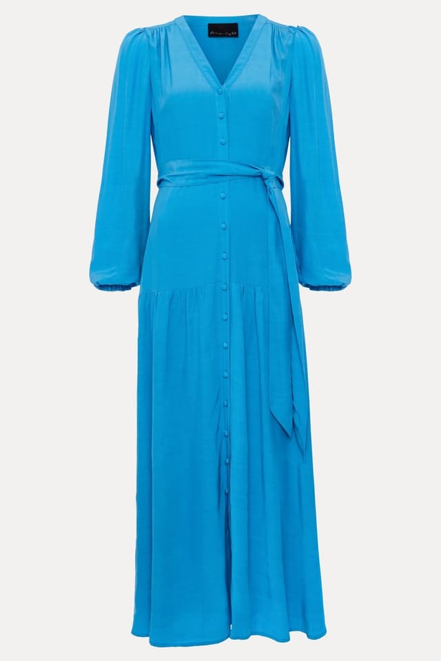 Phase Eight Phase Eight Women's Tori Button Through Maxi Dress in Bright Blue - 2