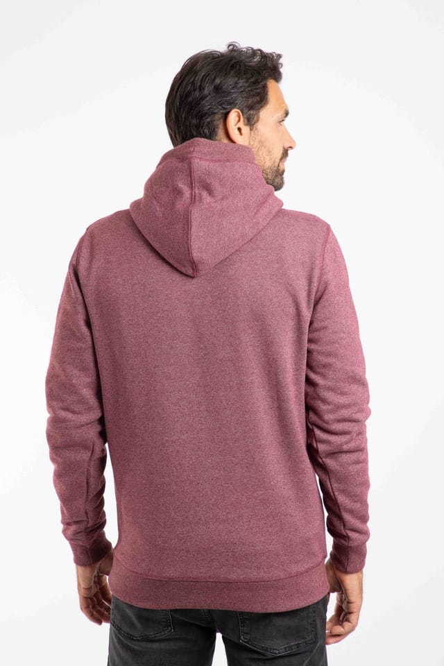 Weird Fish Weird Fish Men's Perranporth Embossed Grindle Hoodie in Maroon - 3
