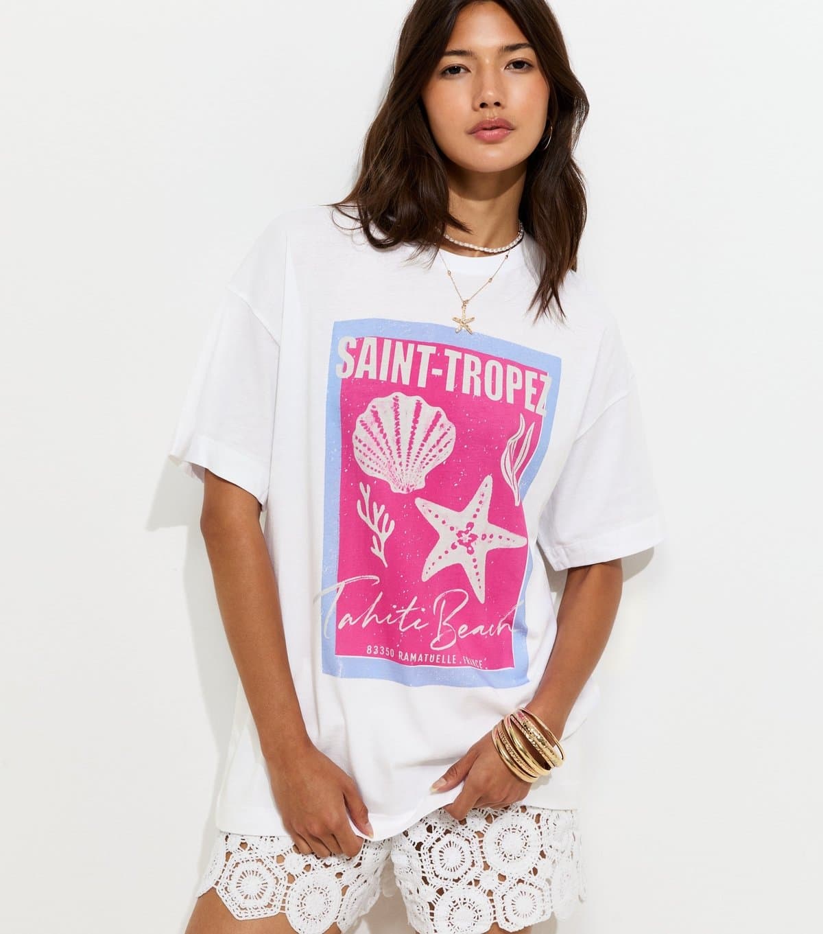 New Look New Look White Cotton Oversized T-Shirt