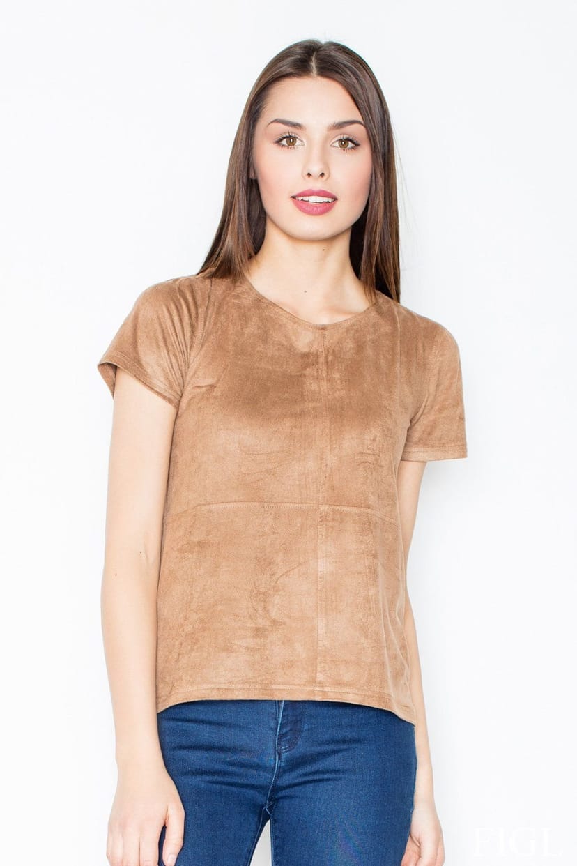 Love Lace Love Lace Women's Everyday Short Sleeve Blouse in Brown - 1