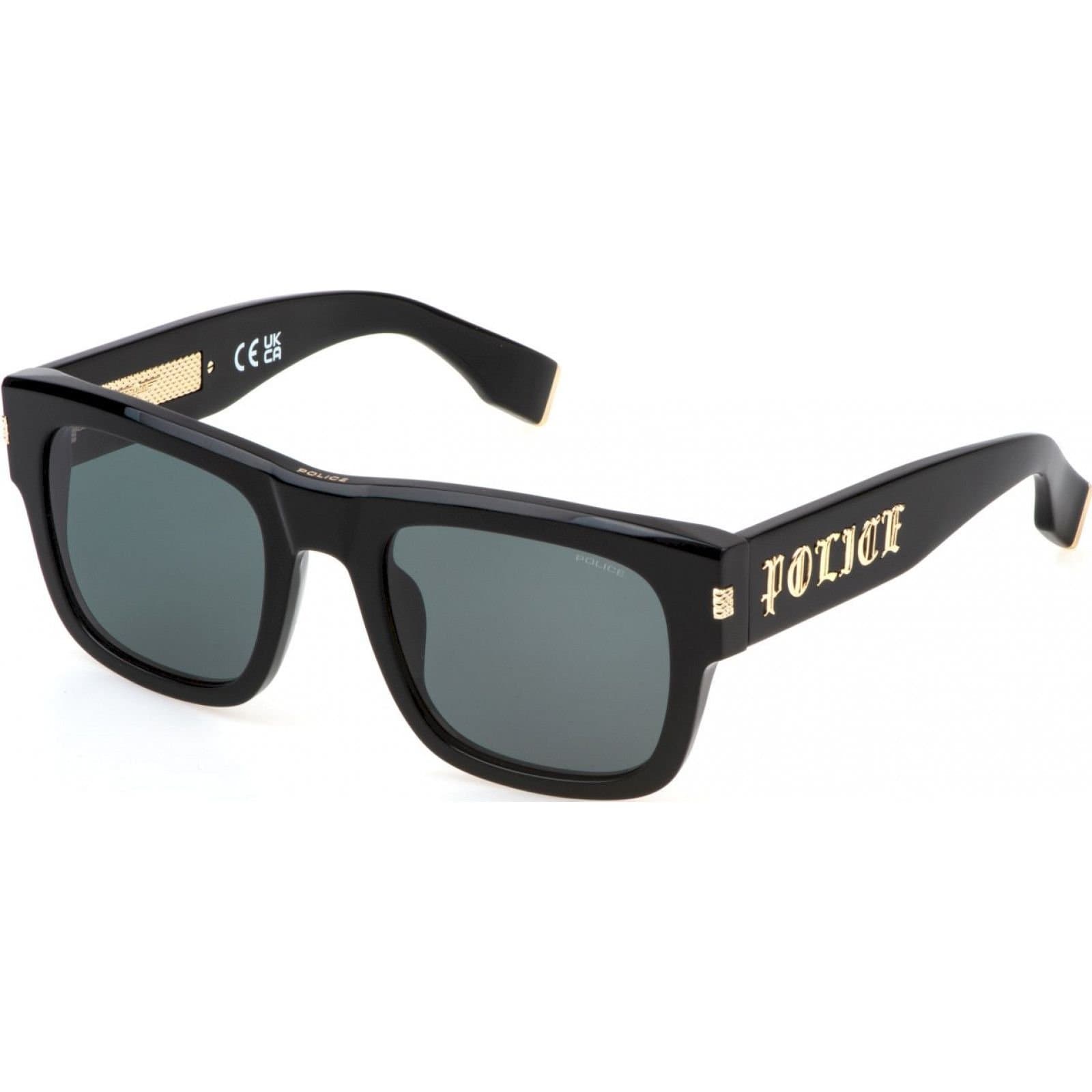 Police Police Men's SPLP33E54700Y Square/Rectangle Sunglasses in Black
