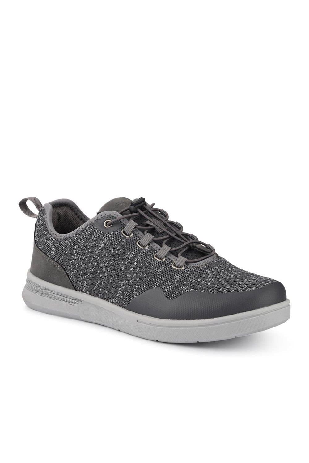Pavers Pavers Men's Bungee-Laced Memory Foam Shoes in Grey