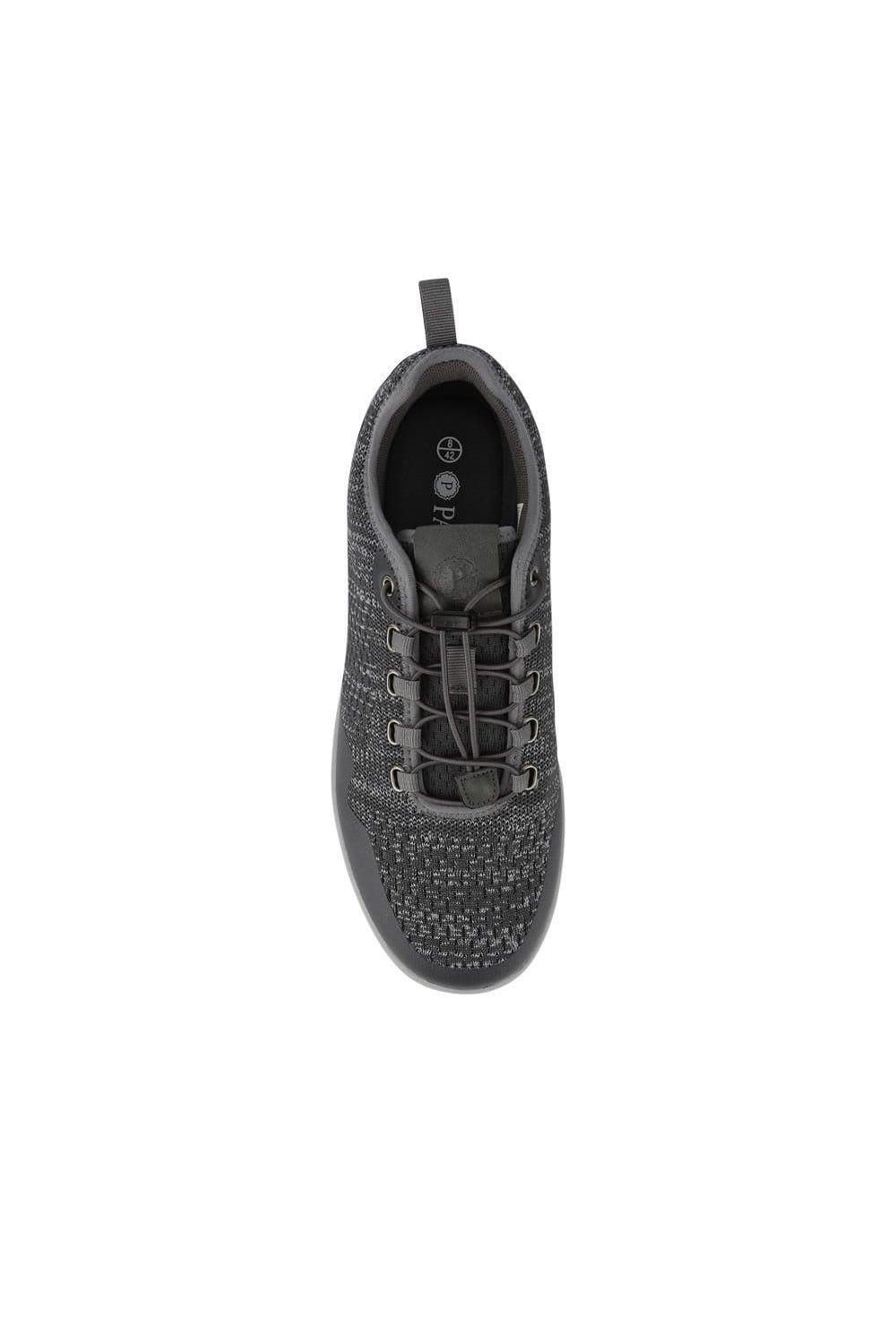 Pavers Pavers Men's Bungee-Laced Memory Foam Shoes in Grey - 4