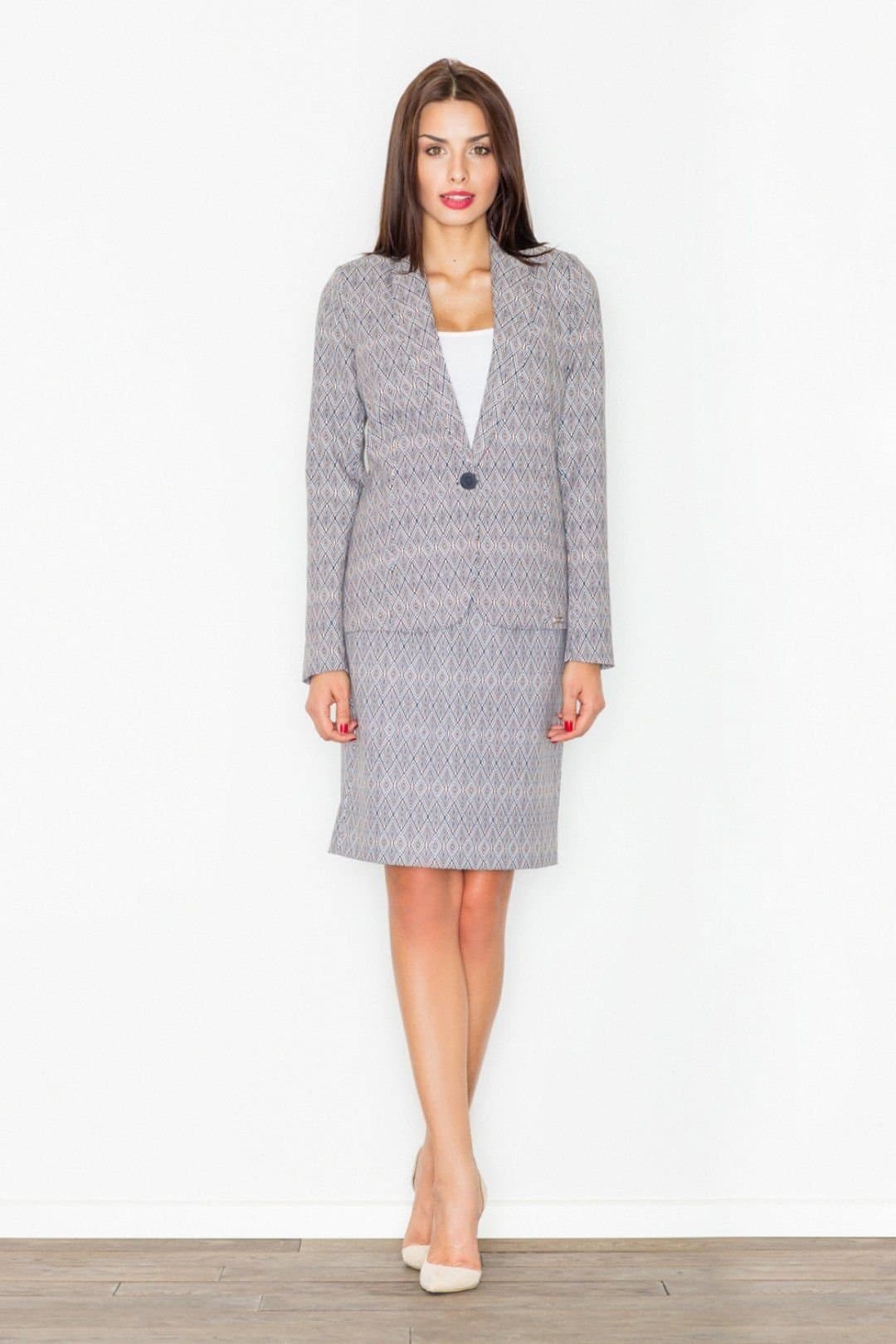 Love Lace Love Lace Women's Elegant Pattern Pencil Skirt with Covered Zip