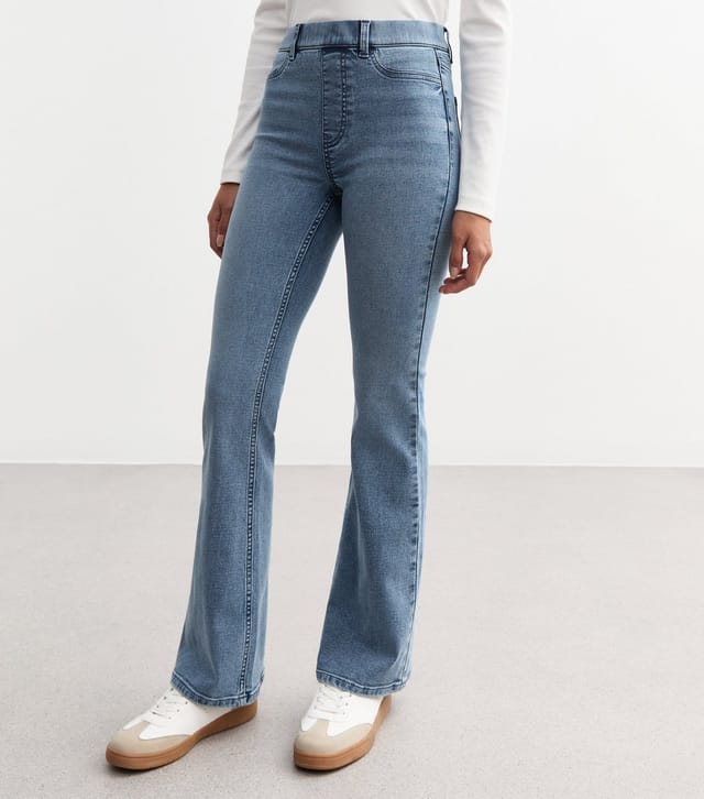 New Look Women's Light Blue Pull On Bootcut Jeggings New Look - 3
