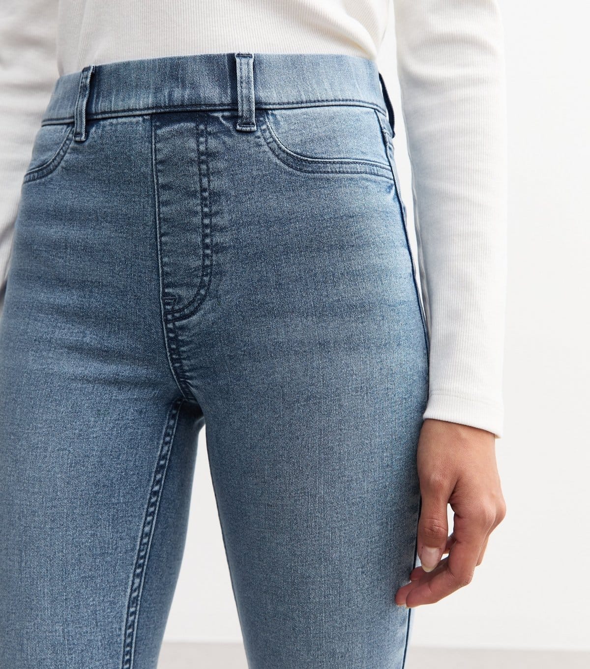 New Look Women's Light Blue Pull On Bootcut Jeggings New Look - 4
