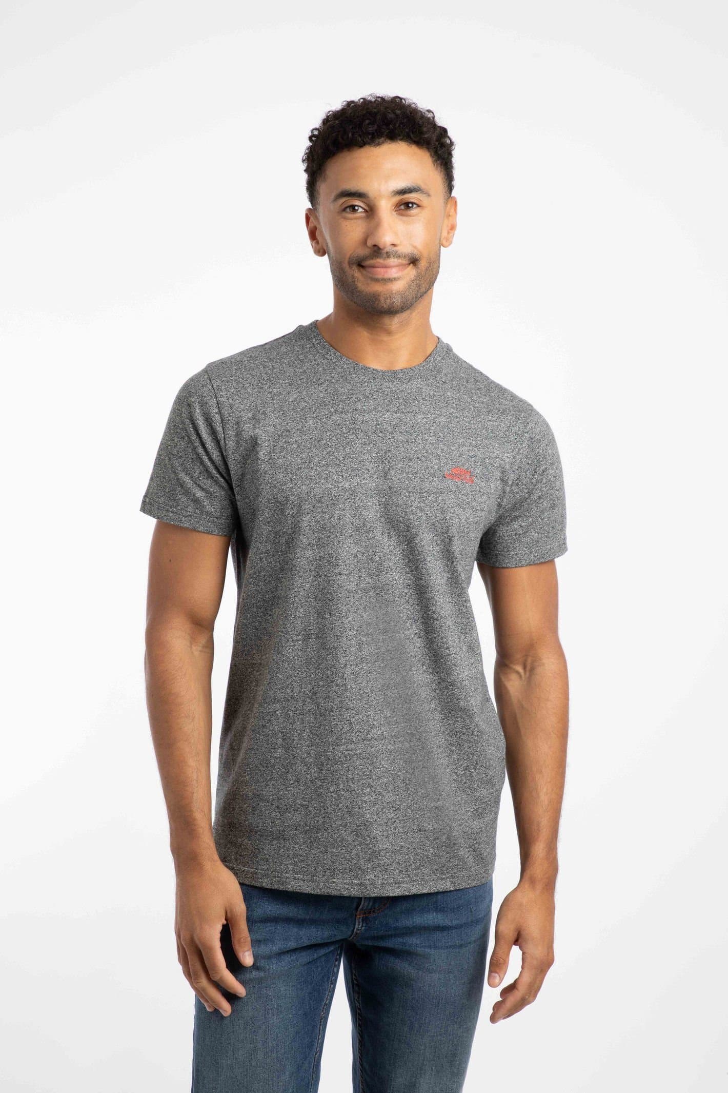 Weird Fish Weird Fish Men's Fished Branded T-Shirt in Mid Grey