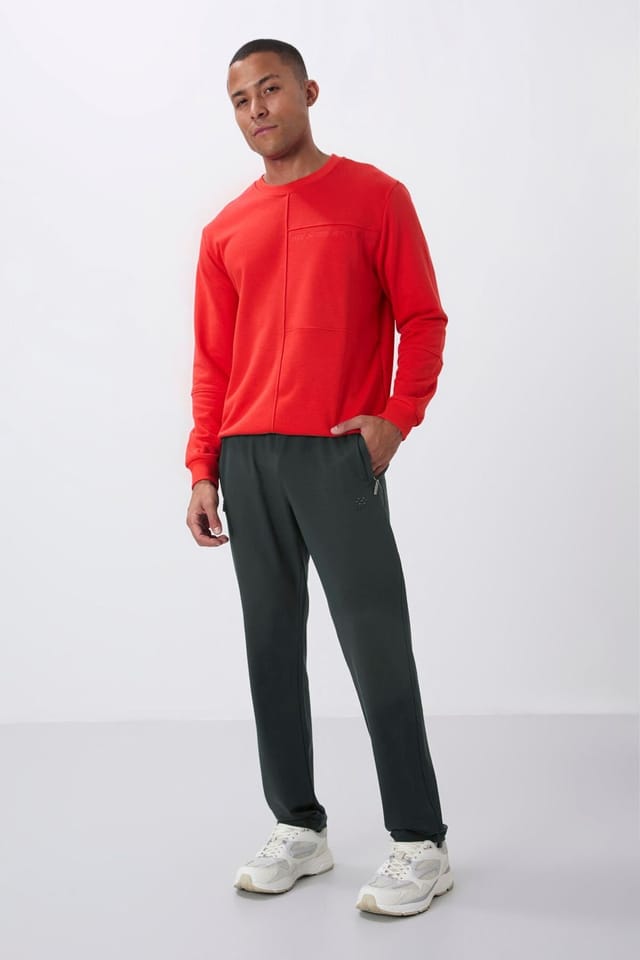 Tommy Life Tommy Life Men's Slim-fit Straight-leg Sweatpants in Dark Green - 2