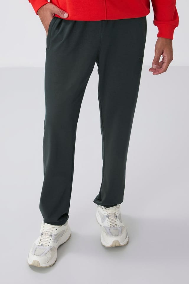 Tommy Life Tommy Life Men's Slim-fit Straight-leg Sweatpants in Dark Green - 3