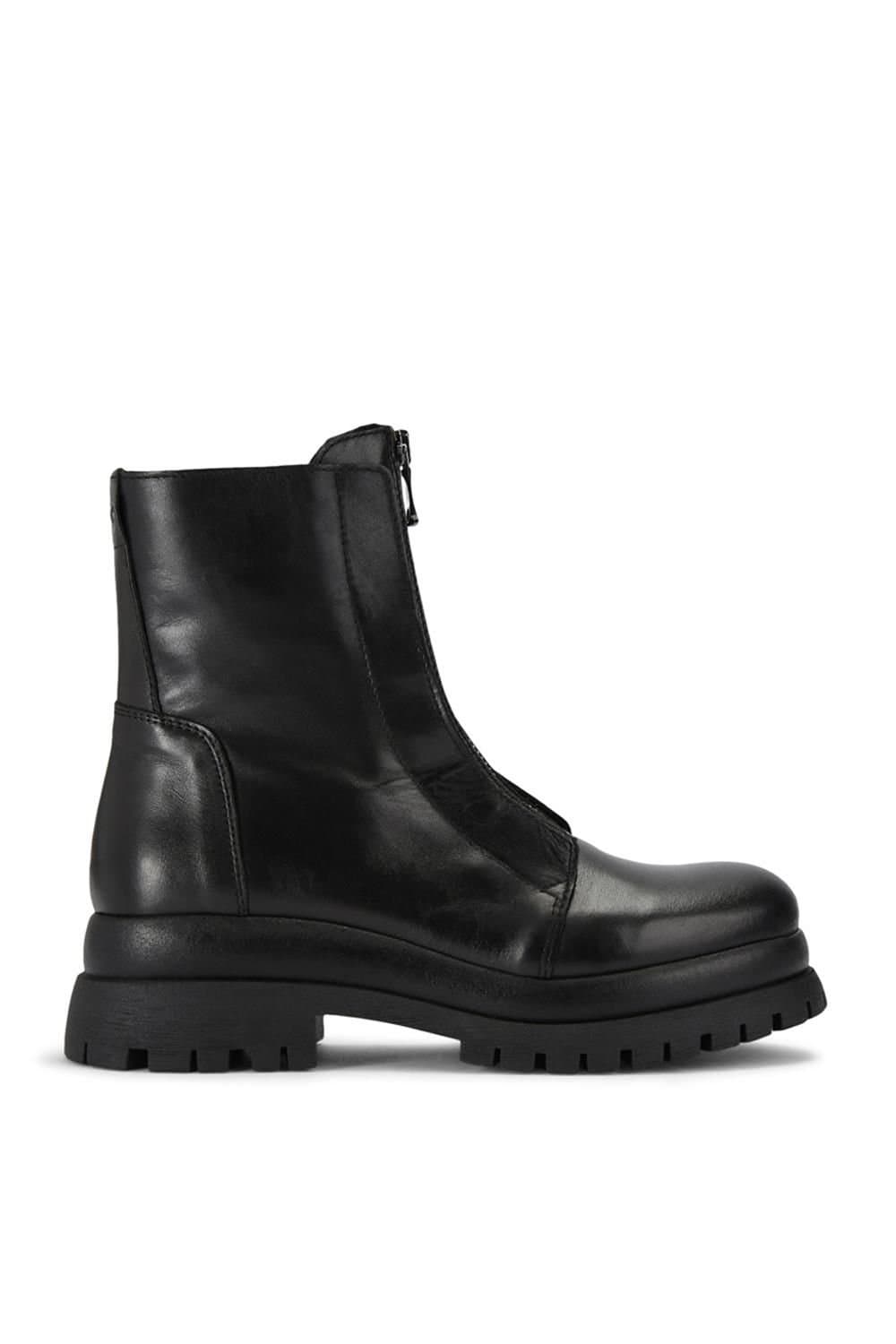 Steve Madden Steve Madden Black Leather Ankle Boots