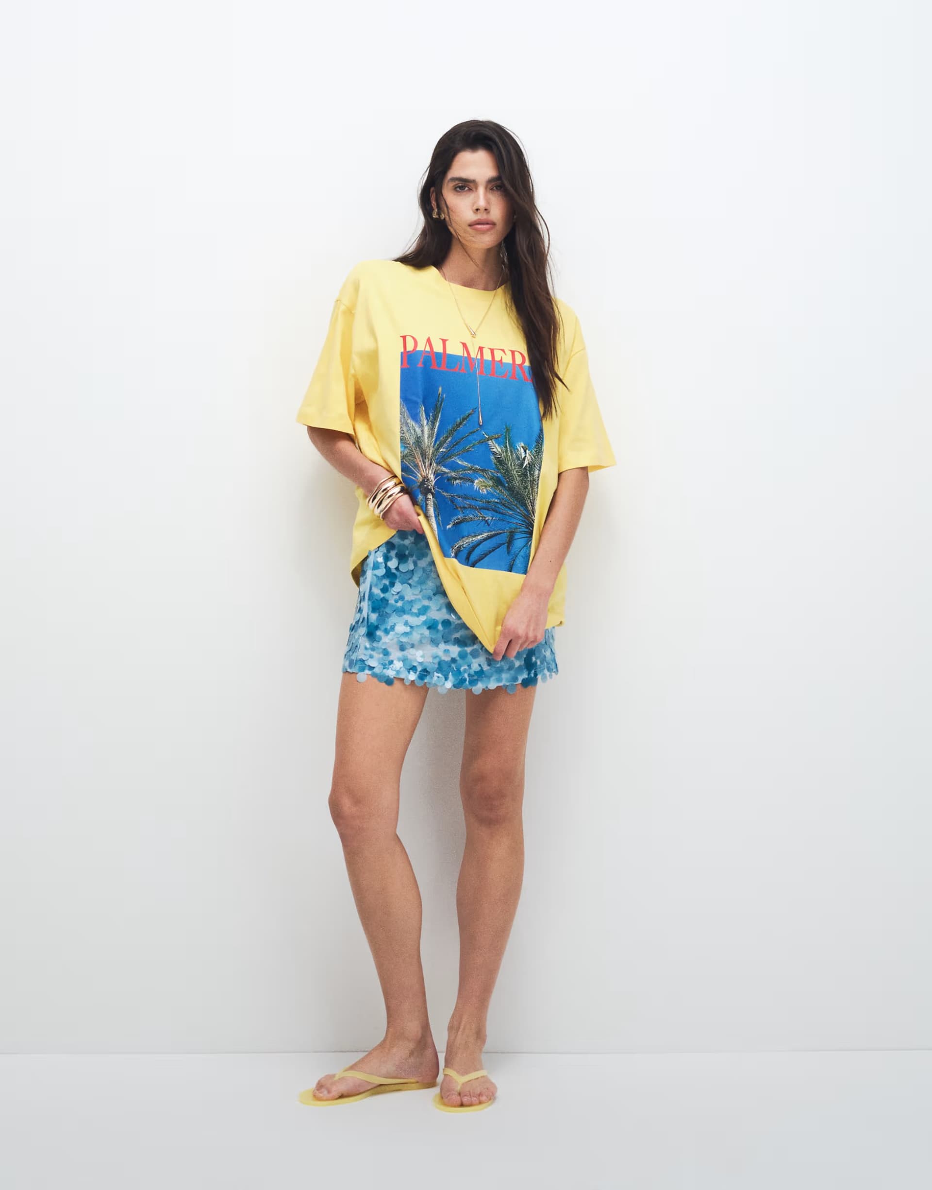 ASOS ASOS DESIGN layered sequin mini skirt in blue