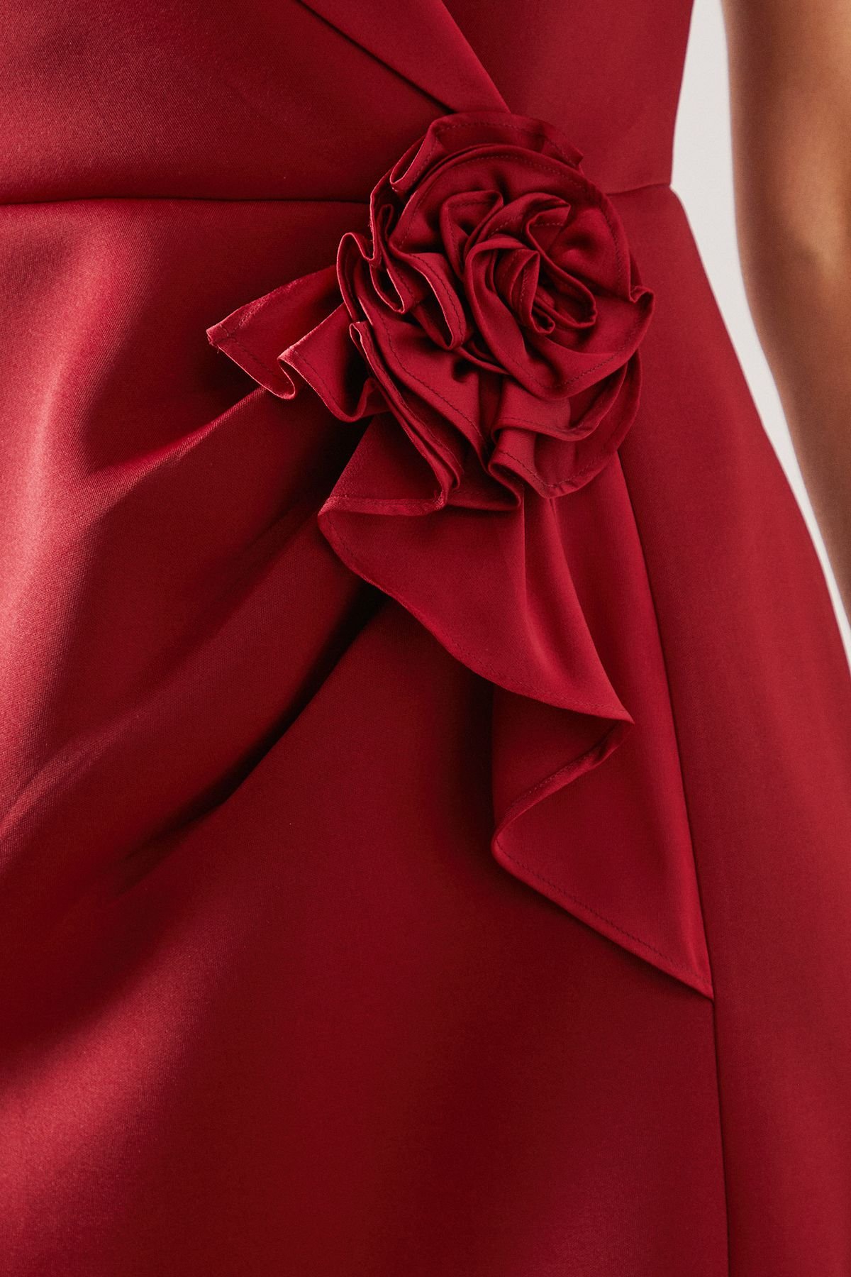 Wallis Wallis Women's Occasion Scuba Corsage Midi Dress in Wine - 4