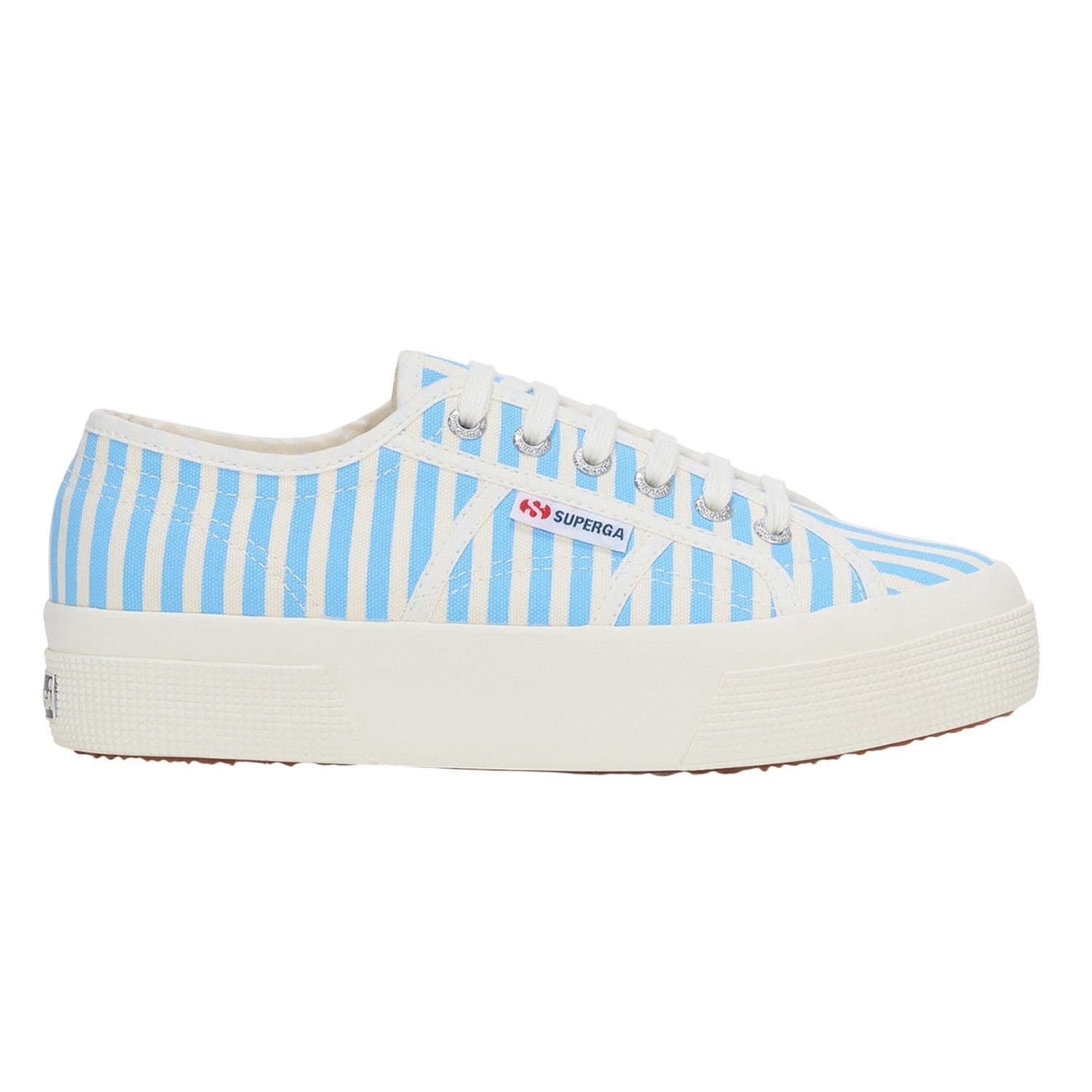 Superga Superga Women's 2740 Print Stripes Trainers in Light Blue