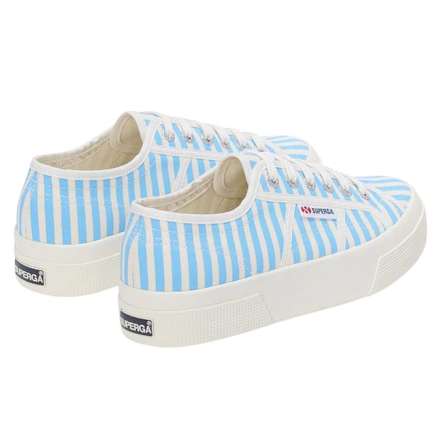 Superga Superga Women's 2740 Print Stripes Trainers in Light Blue - 2