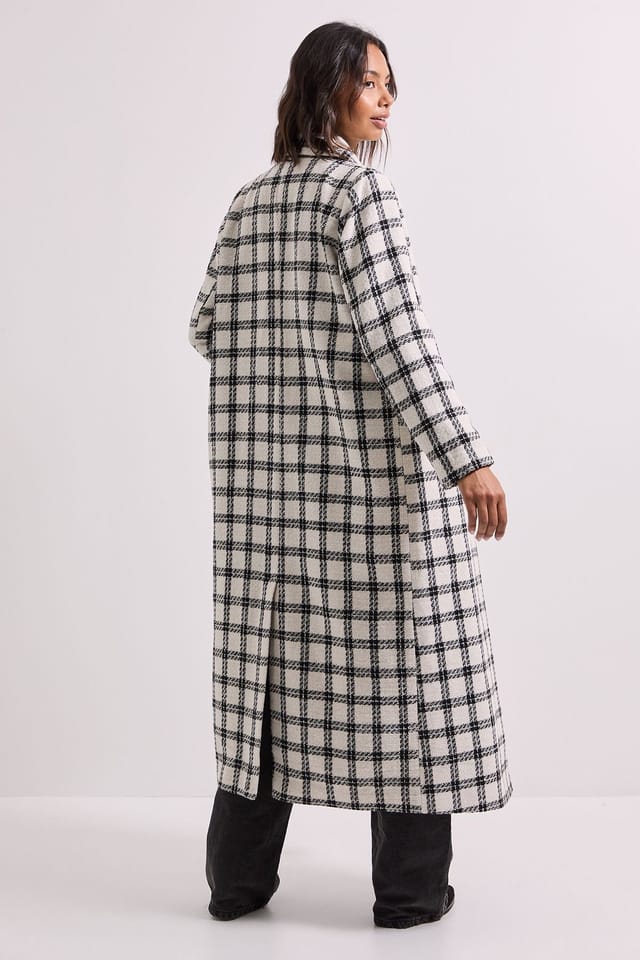 Dorothy Perkins Dorothy Perkins Women's Check Longline Coat in Mono - 3