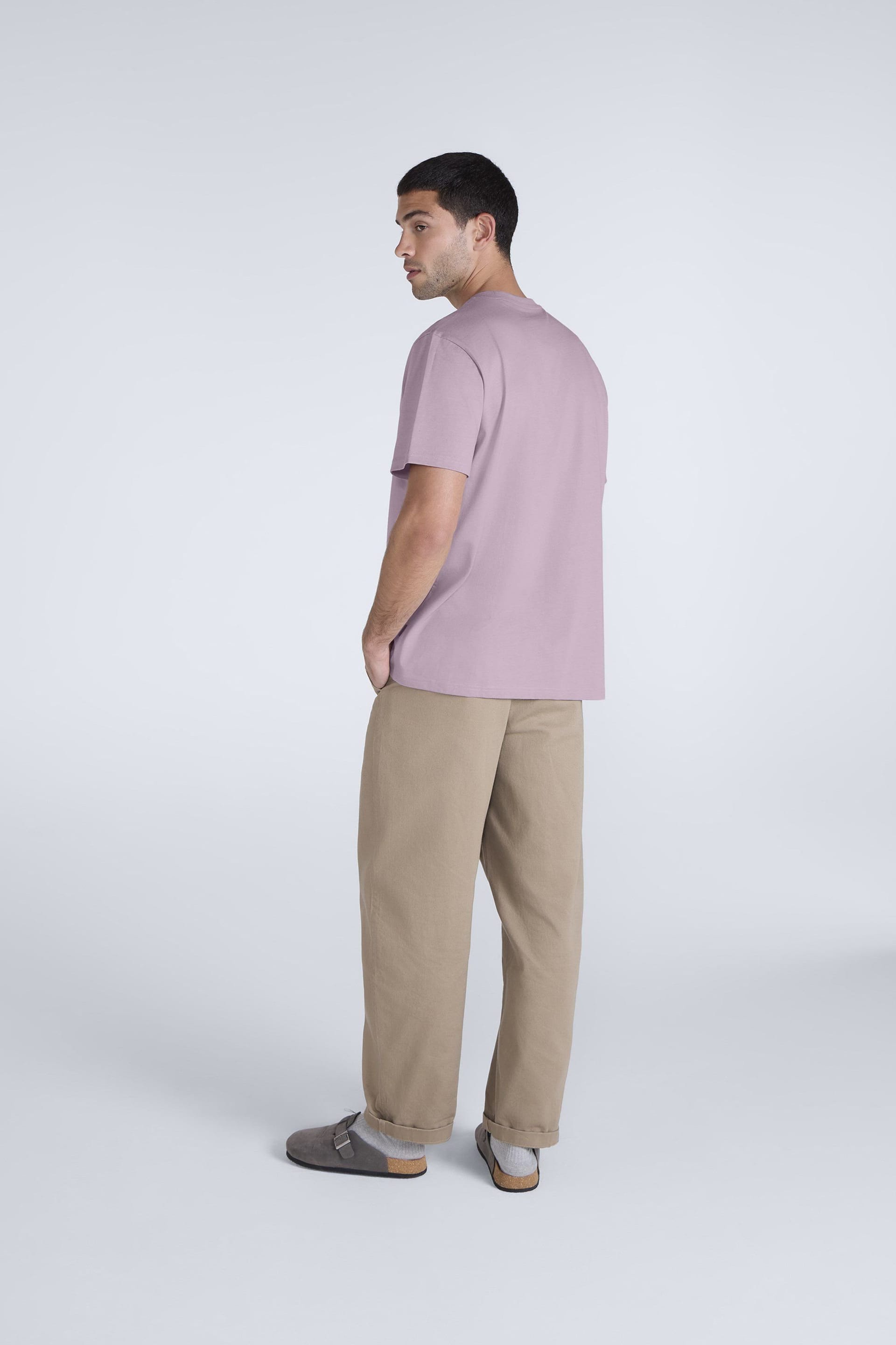 Animal Animal Men's 'Chase' Breathable Short Sleeve Cotton Relaxed Fit T-Shirt in Dark Pink - 4