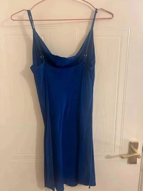 Bershka Blue Satin mini dress