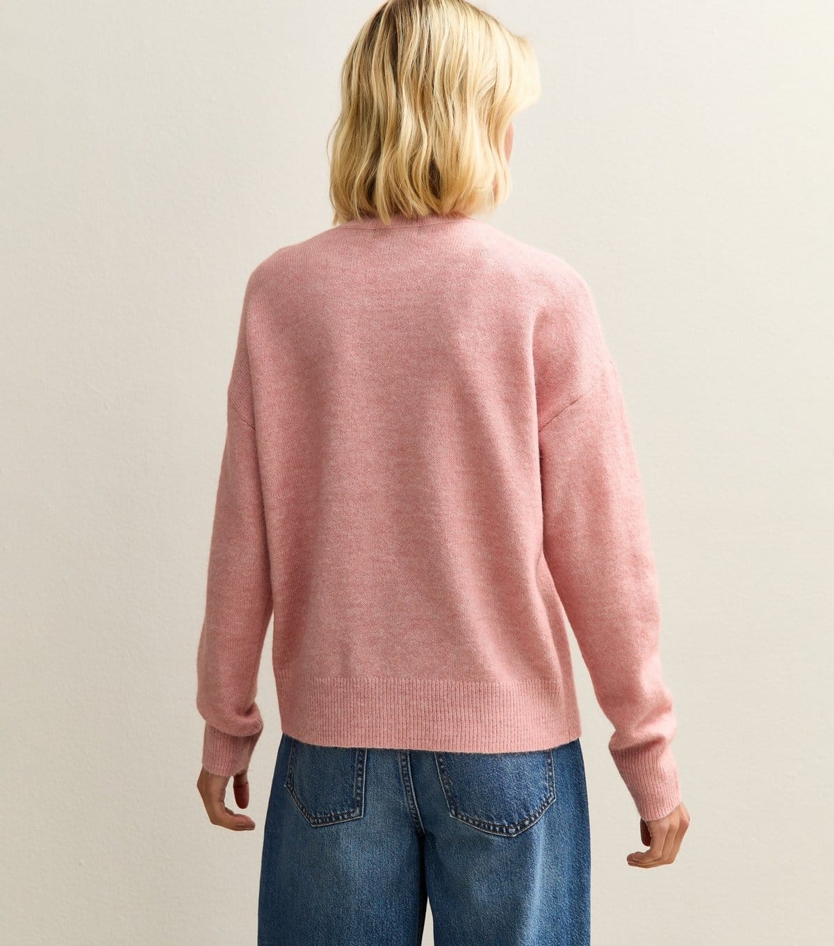 New Look Women's Pink Sequin Bow and Pudding Christmas Jumper New Look - 4