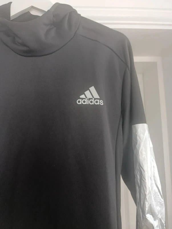 adidas Adidas NASA Space Race Hoodie Black Silver Reflective Techwear Y2K Size S 🚀
