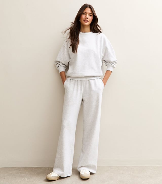 New Look Women's Grey Marl Relaxed Crew Neck Sweatshirt New Look - 3