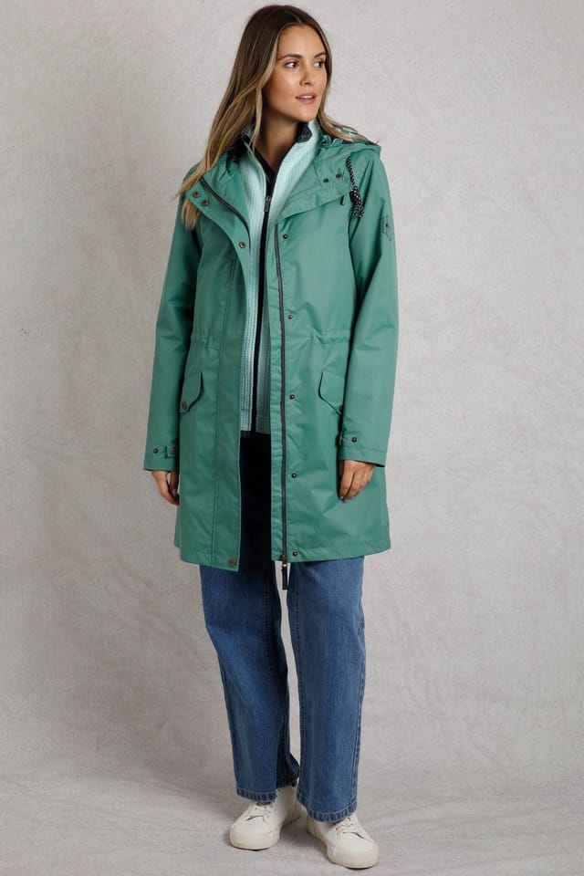 Weird Fish Weird Fish Women's Delara Waterproof Jacket in Bottle Green - 3