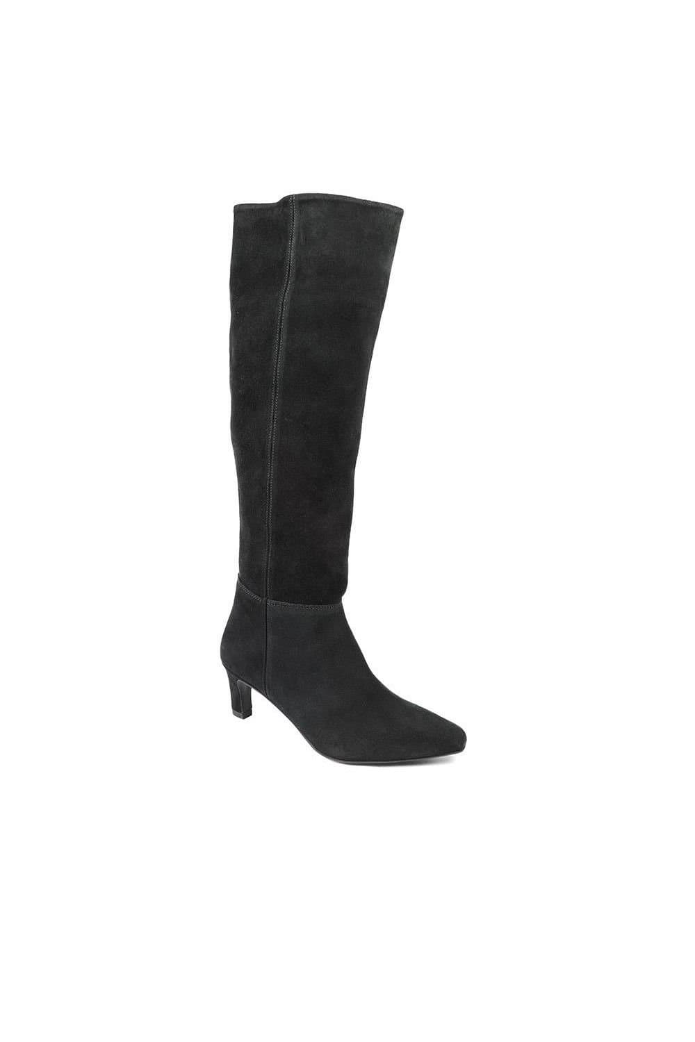 Jones Bootmaker Jones Bootmaker Black Leather Stiletto Heel Long Boots
