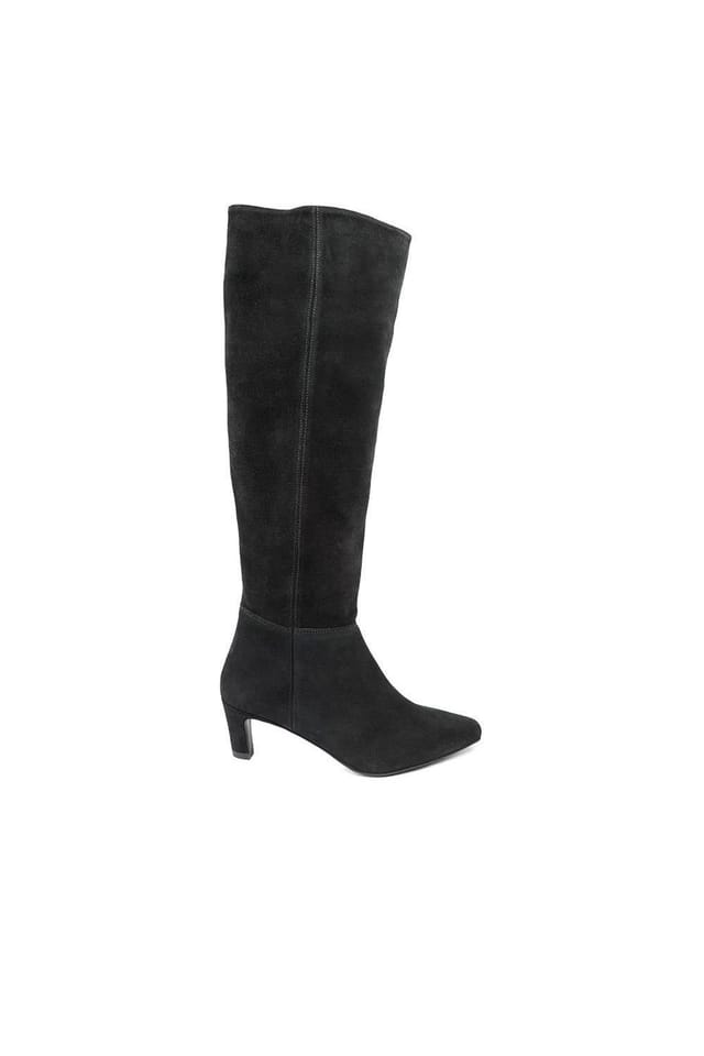 Jones Bootmaker Jones Bootmaker Women's Candra Leather Stiletto Heel Long Boots in Black - 2