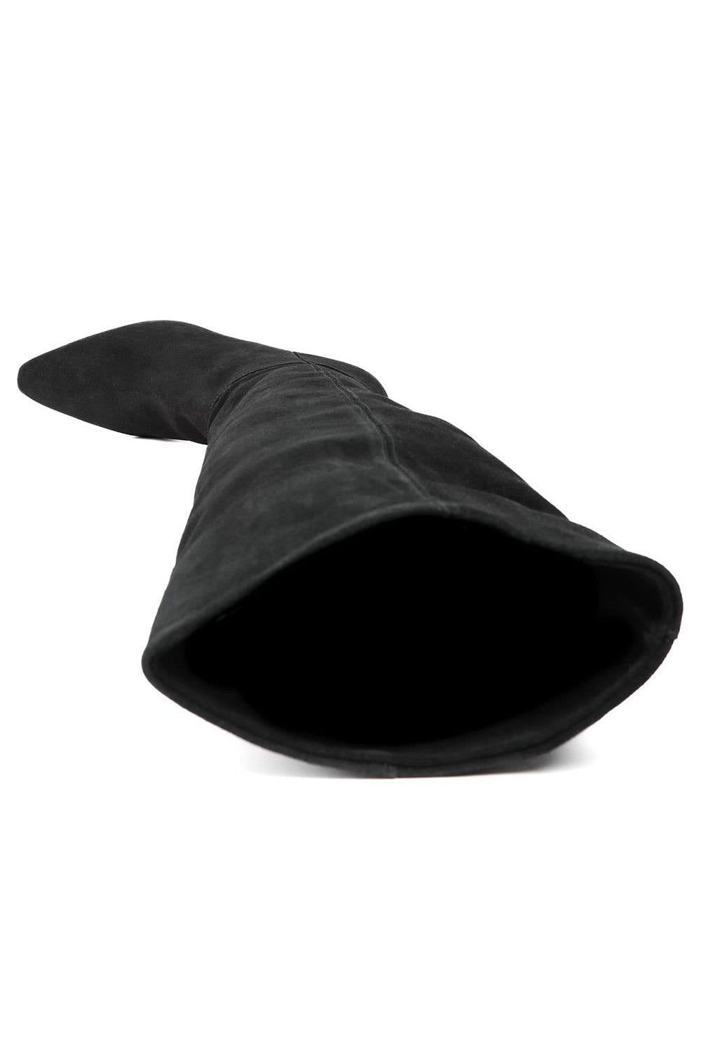 Jones Bootmaker Jones Bootmaker Women's Candra Leather Stiletto Heel Long Boots in Black - 4