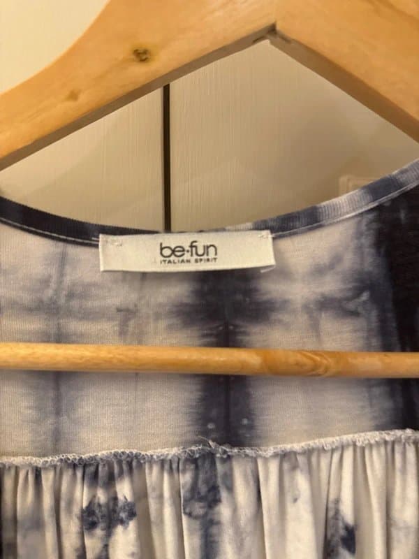 Be Fun Be Fun Tied Dyed Long Sleeved Cross Over Top Medium (12-14) New Without Tags