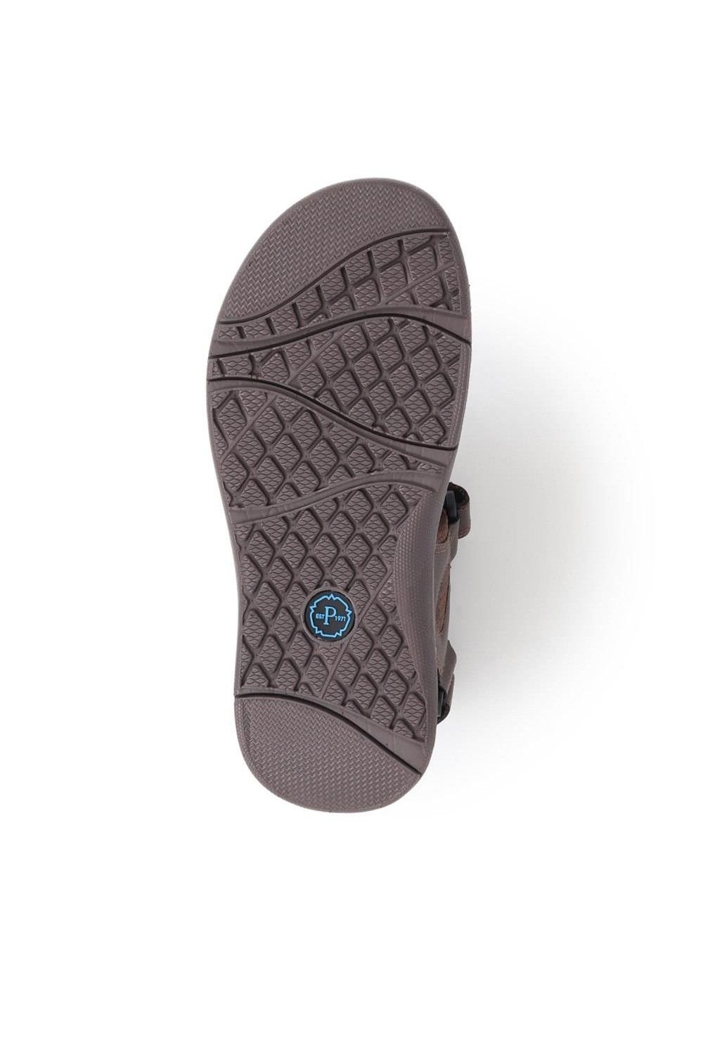 Pavers Pavers Men's Touch-Fasten Sandals in Dark Brown - 4