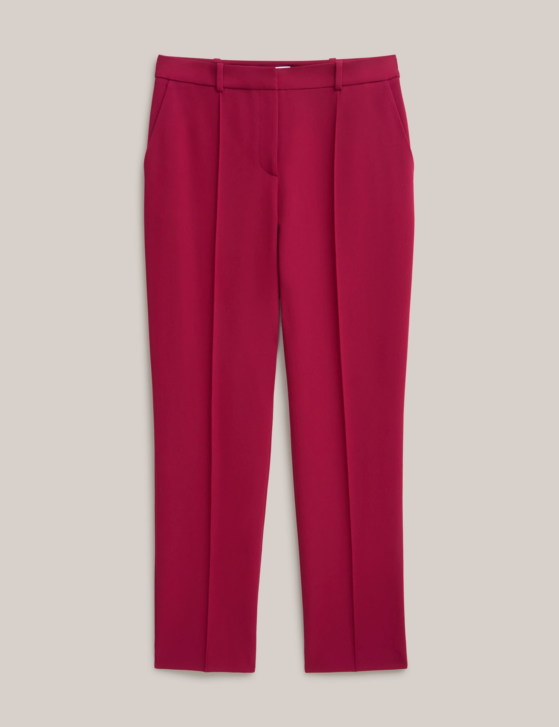 Hobbs London Hobbs London Women's Gemma Straight Leg Trousers in Cerise - 2