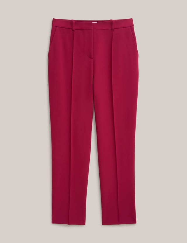 Hobbs London Hobbs London Women's Gemma Straight Leg Trousers in Cerise - 2