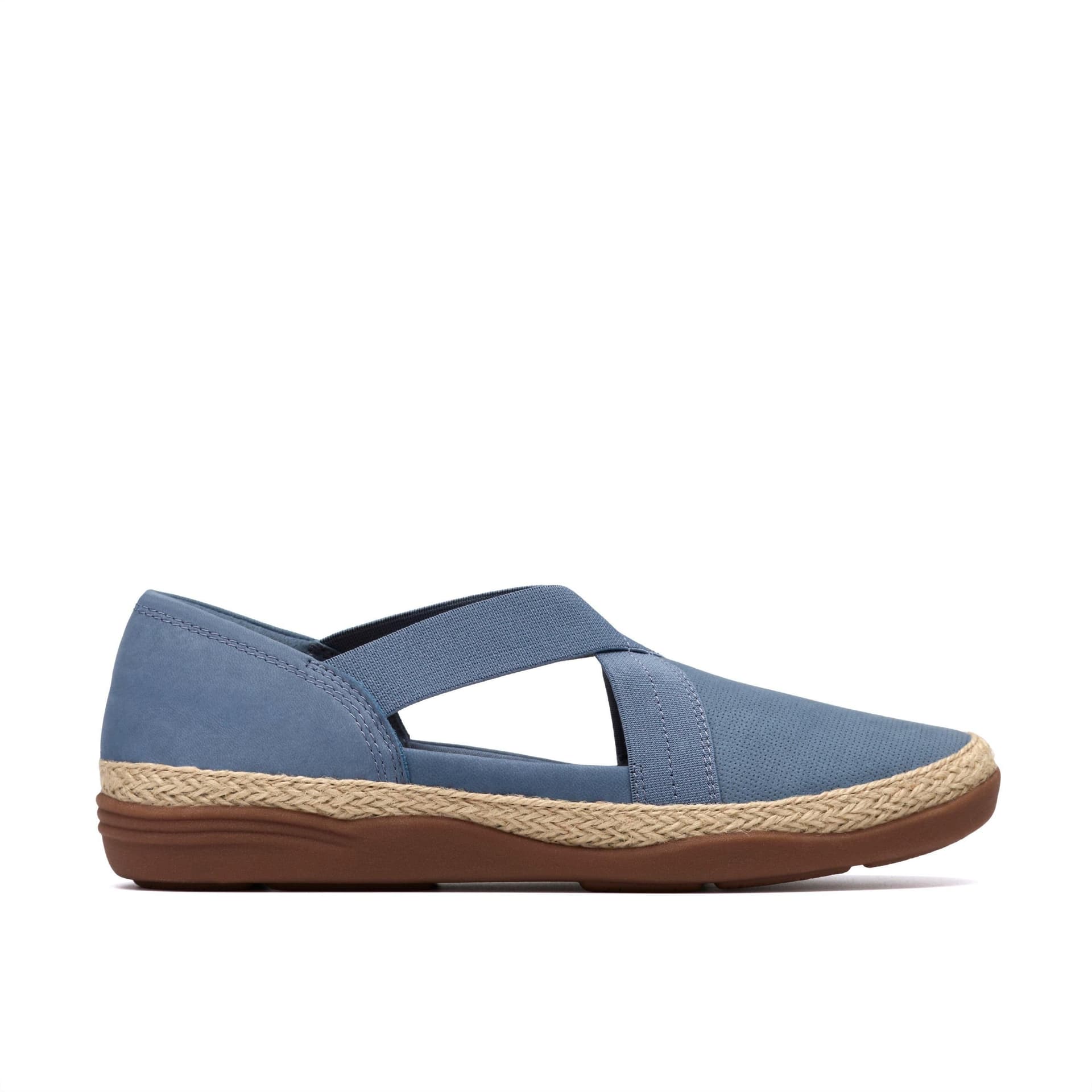 Clarks Clarks Women's Elaina Dusk Denim Blue Nubuck Slip Ons