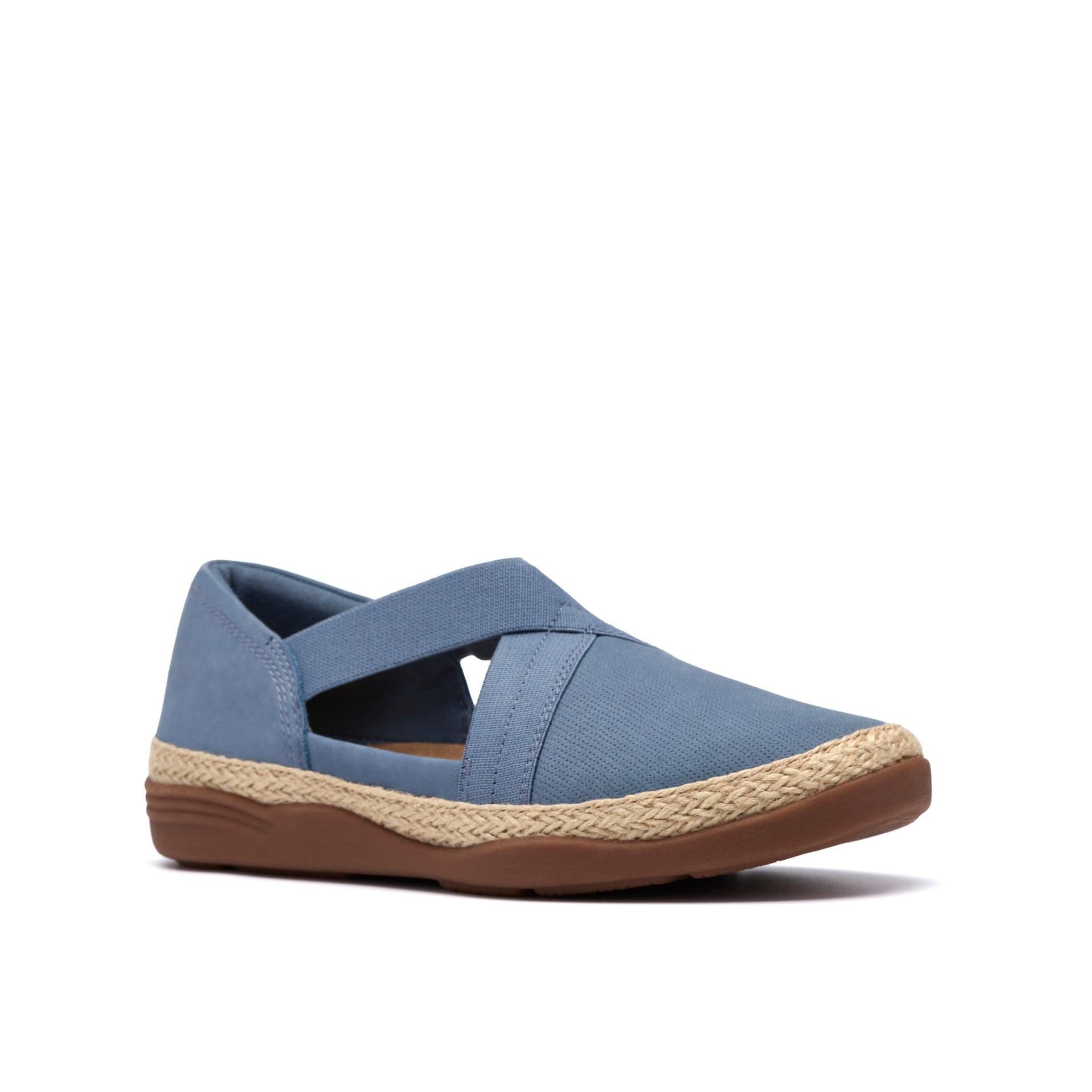 Clarks Clarks Women's Elaina Dusk Denim Blue Nubuck Slip Ons - 4