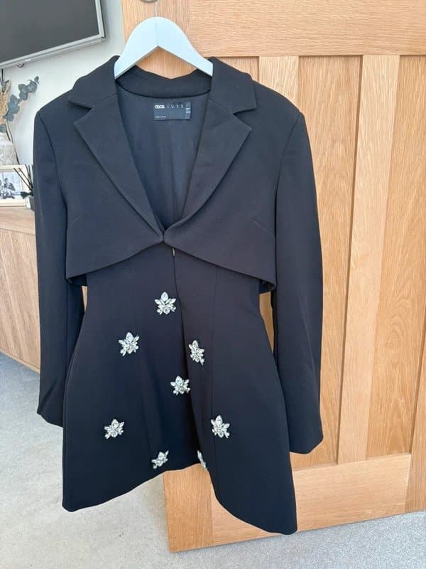 ASOS Women’s ASOS luxe black blazer type dress