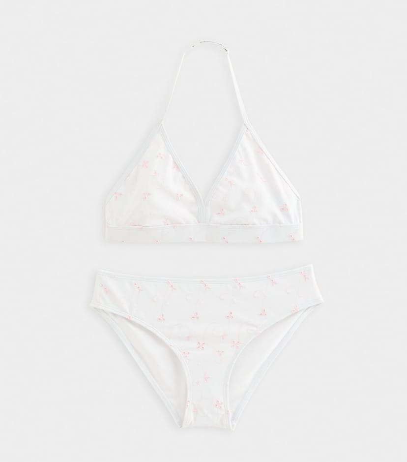 New Look Girls' Broderie Triangle Bikini Top and Bottoms Set New Look - 1