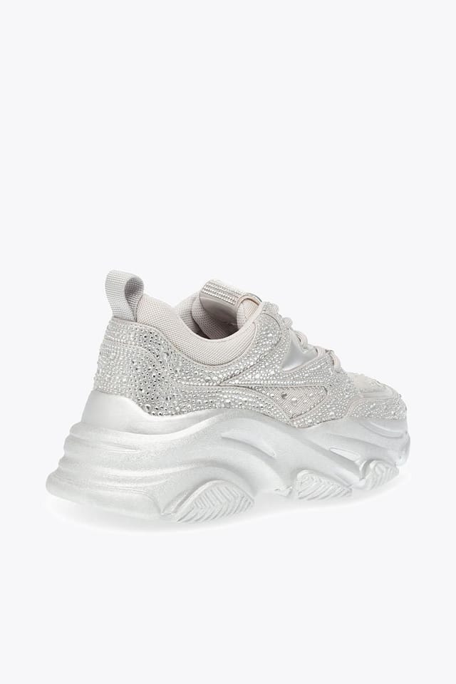 Steve Madden STEVE MADDEN Women's 'Privy 751' Fabric Trainers in Silver - 3