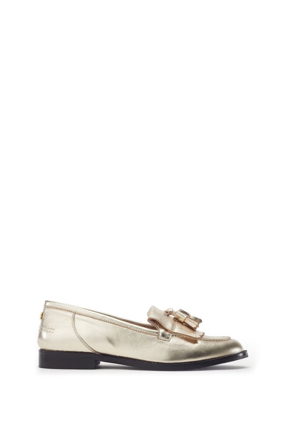 Moda In Pelle Moda In Pelle Women's 'Florana' Leather Loafers in Gold