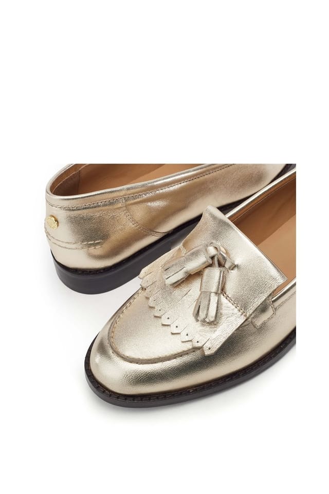 Moda In Pelle Moda In Pelle Women's 'Florana' Leather Loafers in Gold - 3