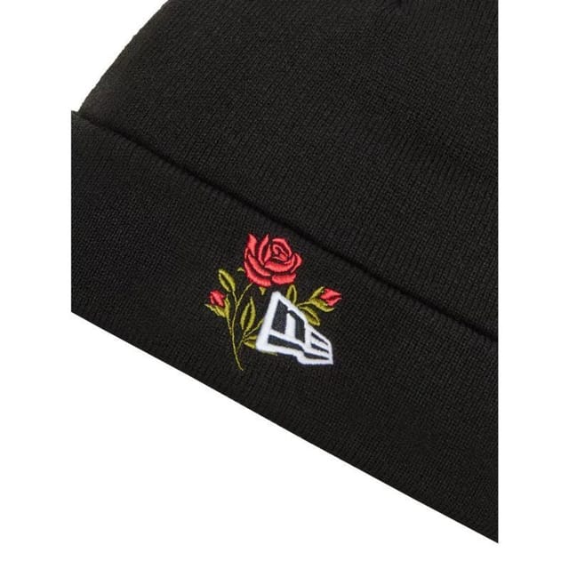 new era New Era Men's Rose Knitted Cuff Beanie in Black - 3