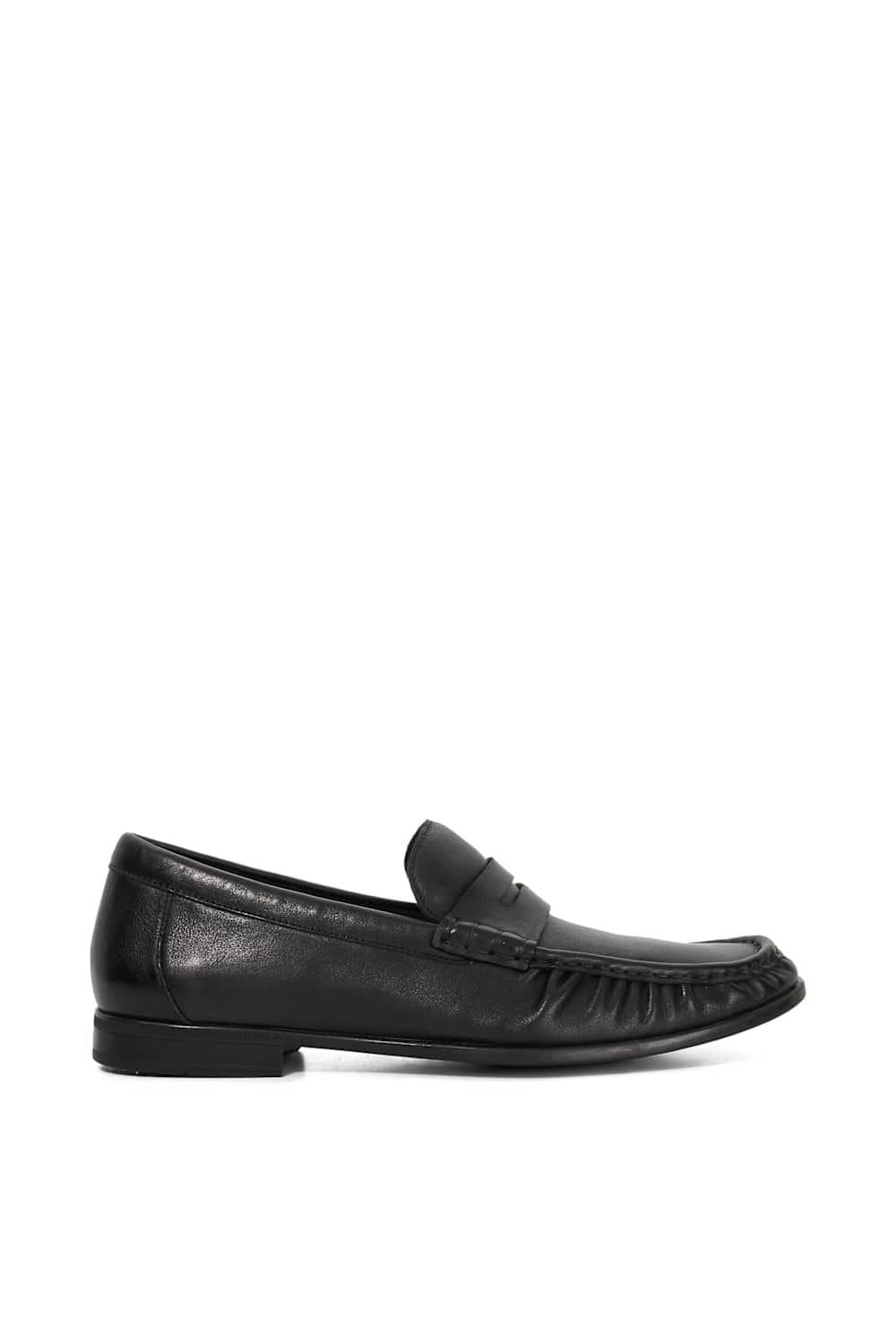 Dune London Dune London Men's Wide Fit 'Sammi' Leather Loafers in Black