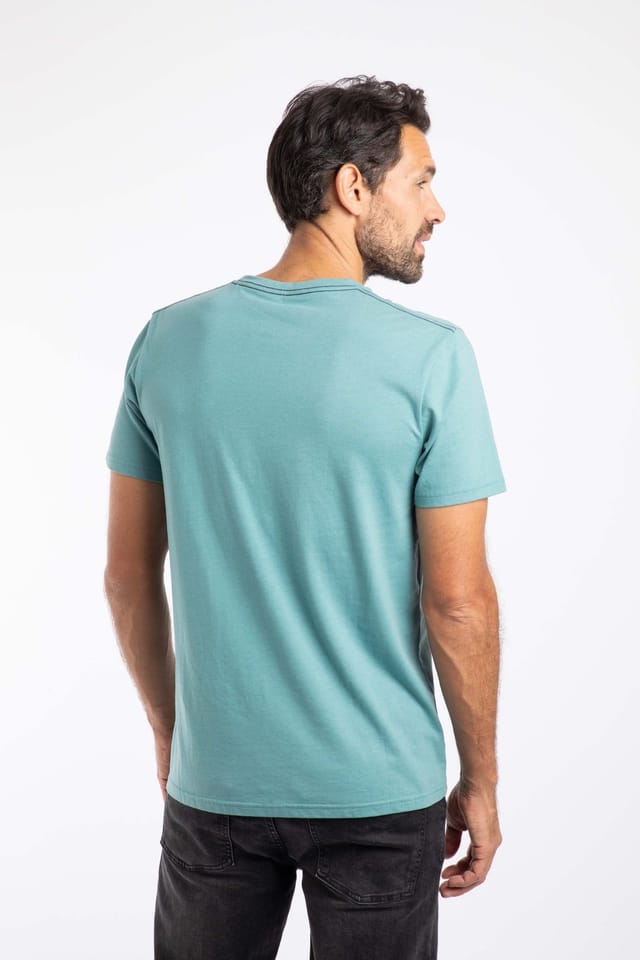 Weird Fish Weird Fish Men's Double Fish Front Print Graphic T-Shirt in Light Blue - 3